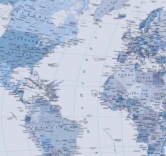 Упершыню з'явілася беларускамоўная палітычная карта свету
