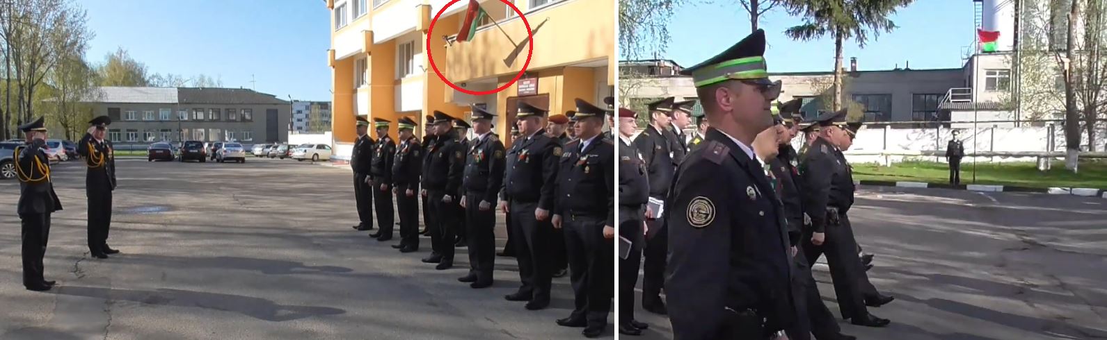 Больше флагов богу флагов: в Кричеве милиционеры торжественно открыли флагшток