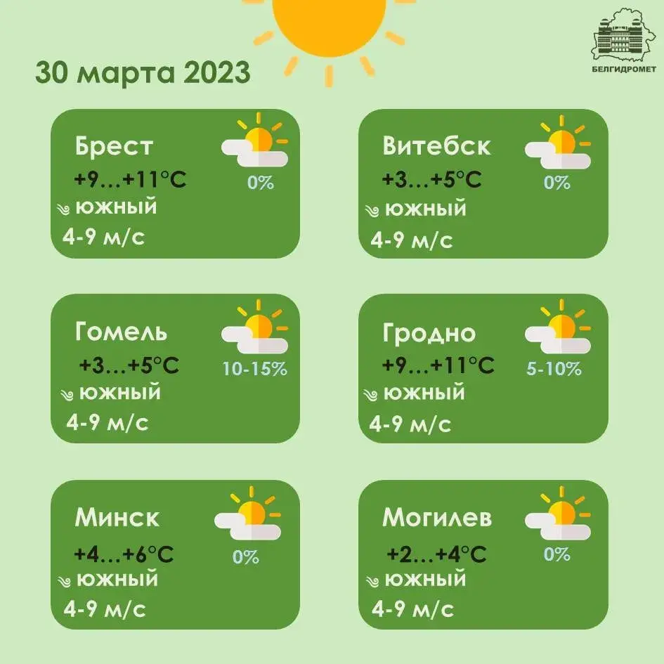 Уначы ў Беларусі месцамі будзе да 13 градусаў марозу
