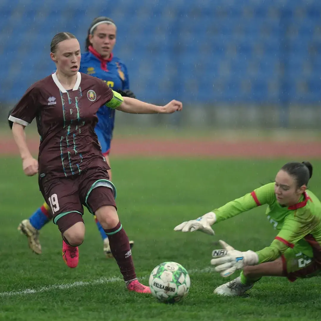 Беларускія футбалісткі не змаглі дагуляць матч у Чарнагорыі