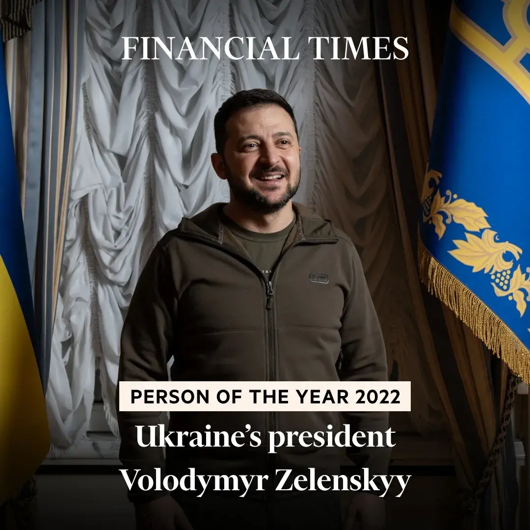 Financial Times назвала Уладзіміра Зяленскага чалавекам года