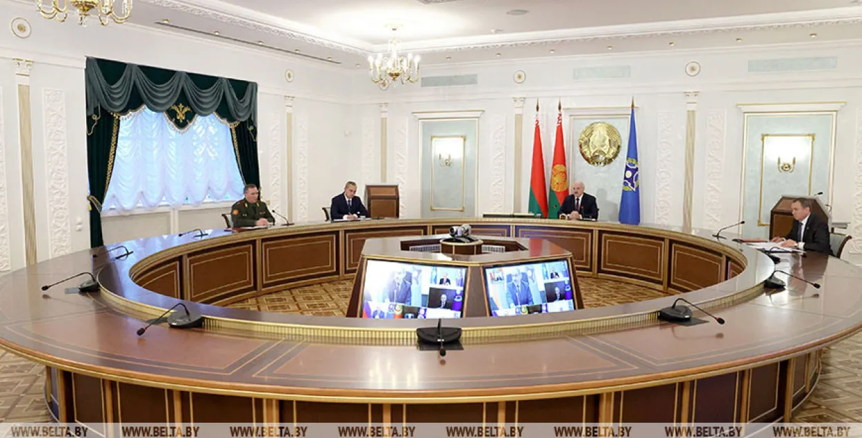 Александр Лукашенко во время сессии Совета коллективной безопасности ОДКБ / БЕЛТА​