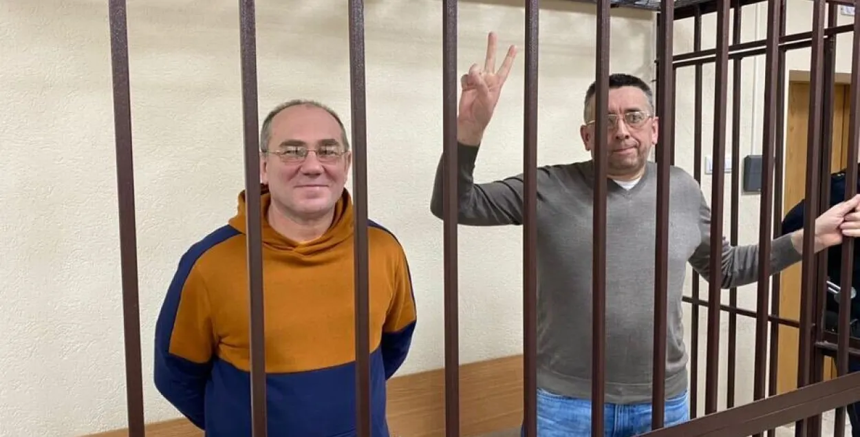 Александр Кабанов и Сергей Петрухин в суде в феврале 2021-го / nn.by​