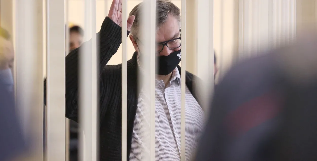 Виктор Бабарико в суде, 17 февраля 2021-го​ / Oxana Manchuk/BelTA/Handout via REUTERS