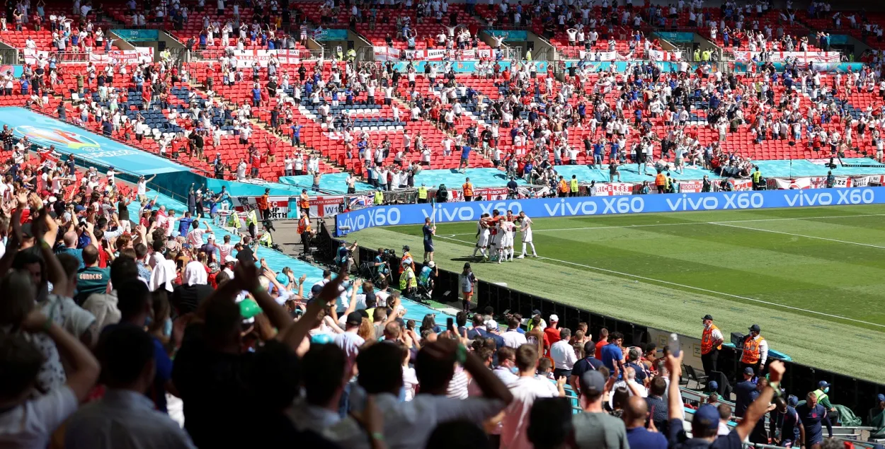 На стадионе &quot;Уэмбли&quot; в Лондоне играли сборные Англии и Хорватии / Pool via REUTERS