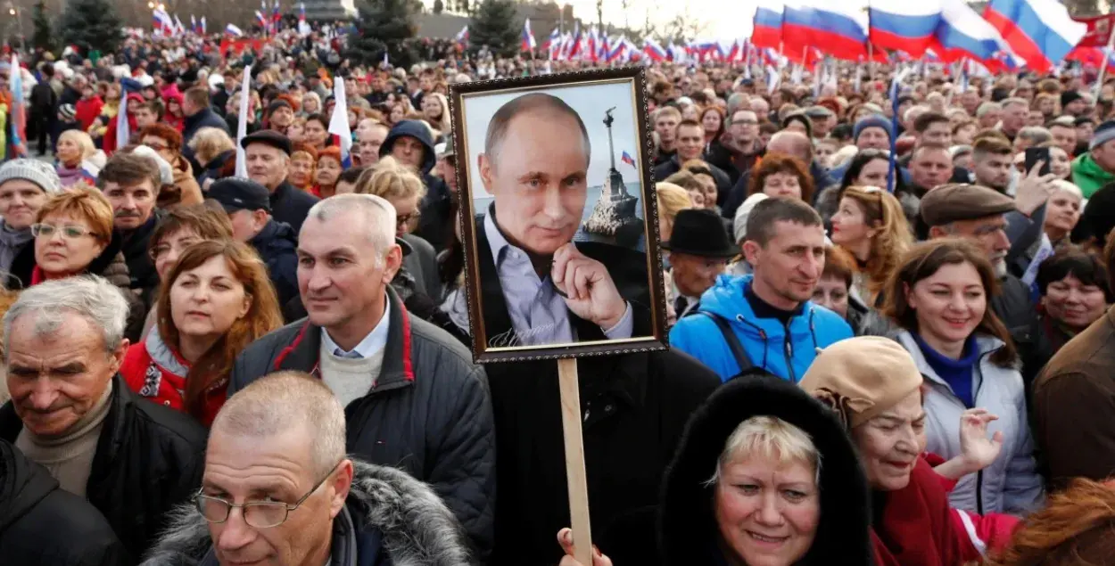 Pro-Putin rally in Russia / Siberia