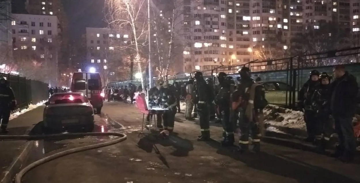 ТАСС: падчас пажару ў хостэле ў Маскве загінулі двое беларусаў