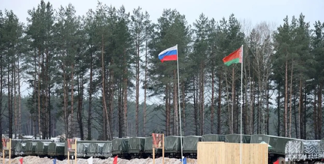 Лагерь россиян на полигоне под Барановичами, начало января 2022-го / БЕЛТА
