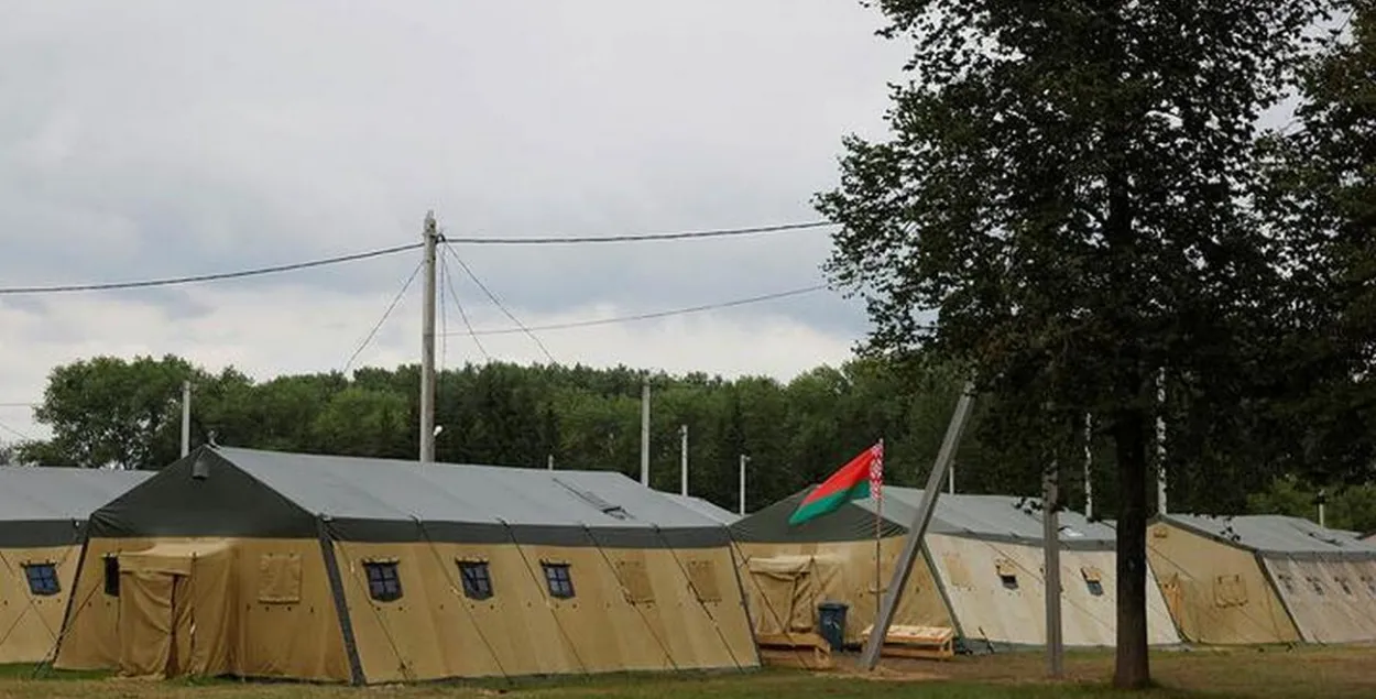 Лагерь для вагнеровцев под Осиповичами / Reuters
