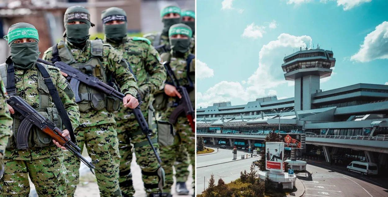 Знают ли настоящие солдаты ХАМАС о существовании минского аэропорта? / коллаж Еврорадио​