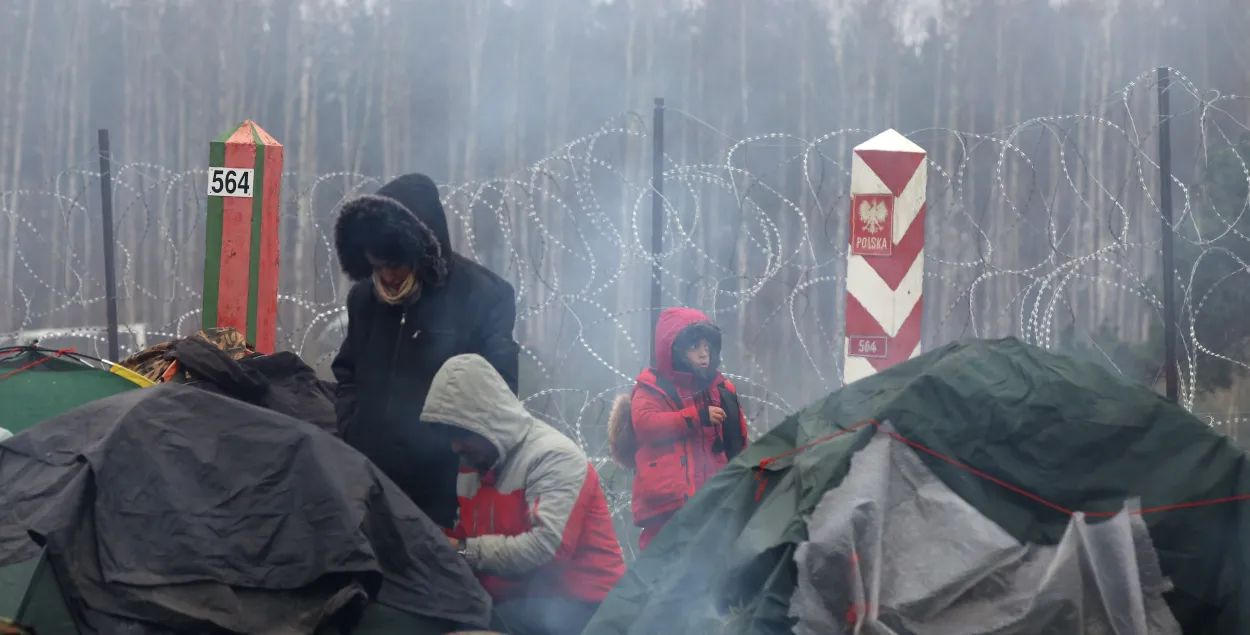 Мигранты на белорусско-польской границе в ноября 2021 года / gpk.gov.by

