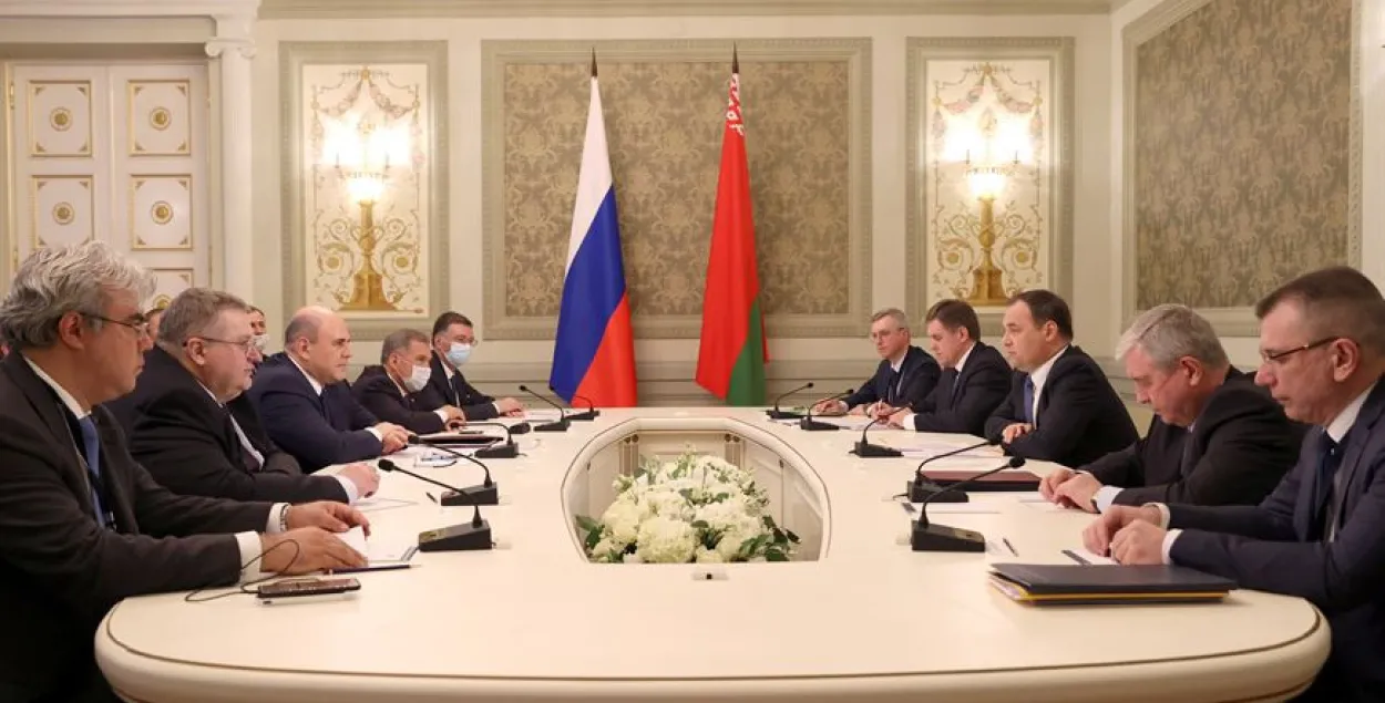 Во время встречи глав правительств Беларуси и России / БЕЛТА​