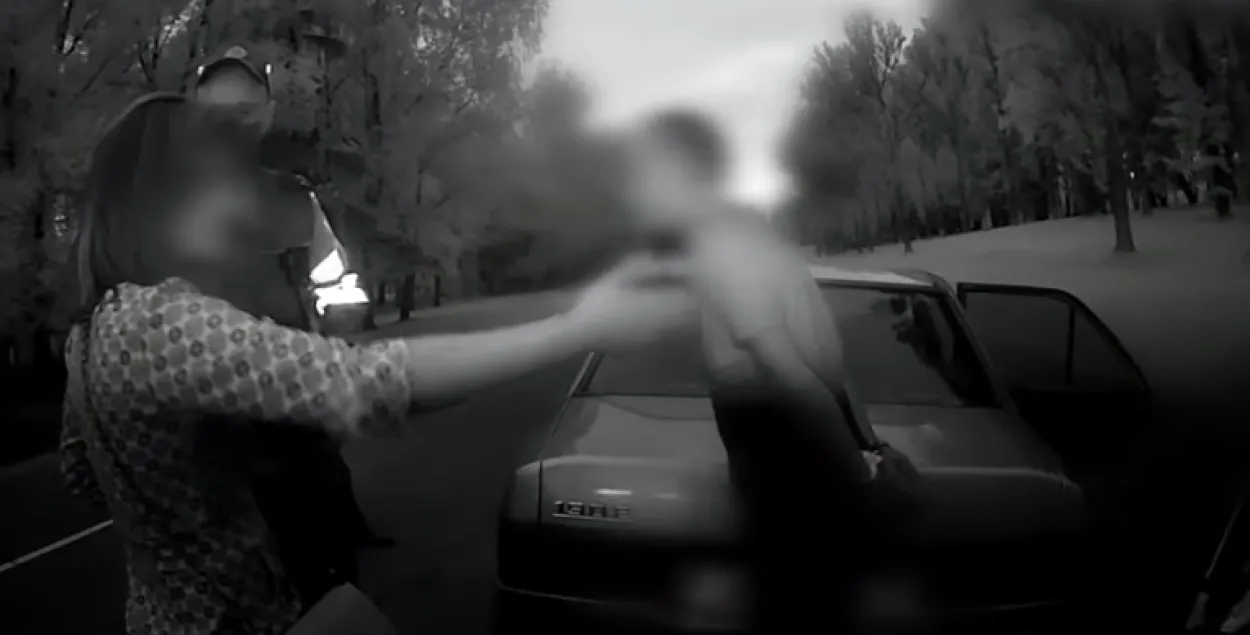 Во время задержания нетрезвого водителя / Скриншот с видео МВД