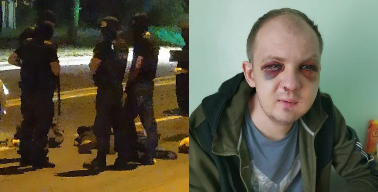 Алексей Лапа во время задержания и в больнице / hrodna.life