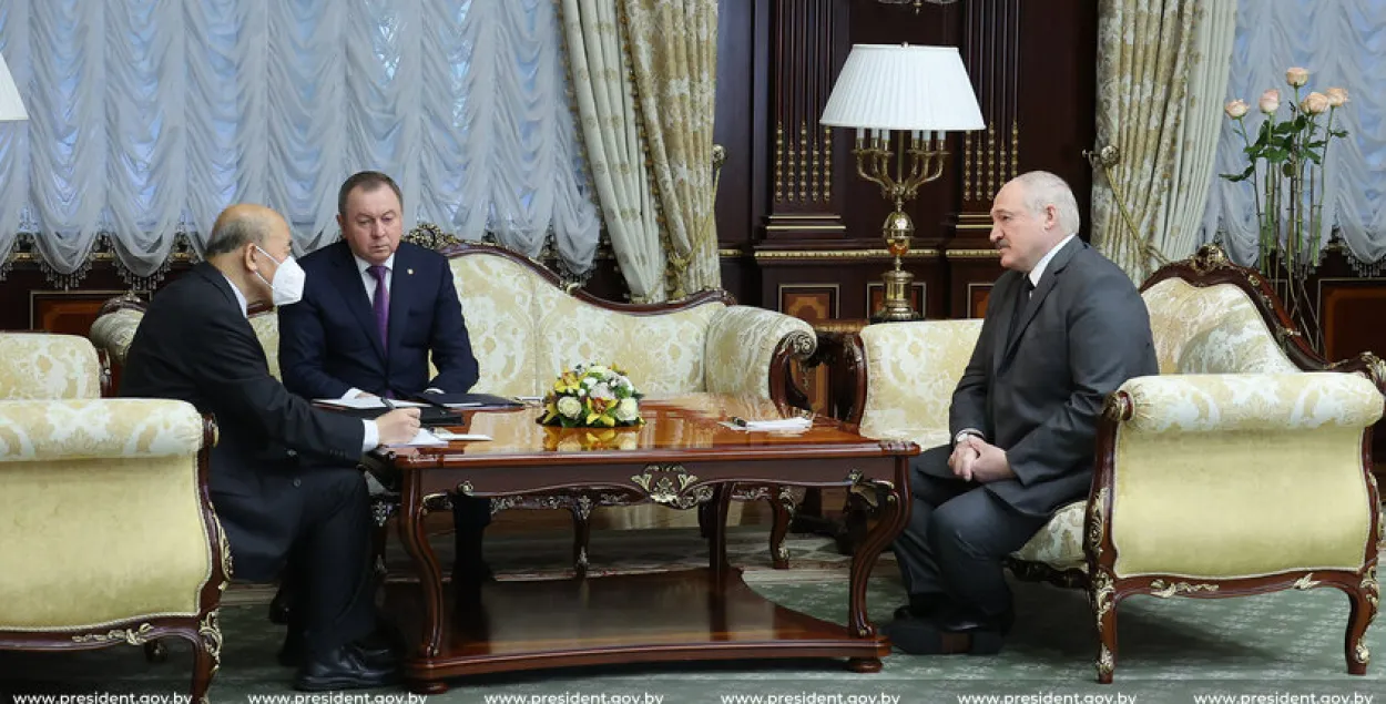 Aliaksandr Lukashenka met&nbsp;with Chinese Ambassador to Belarus Xie Xiaoyun / president.gov.by