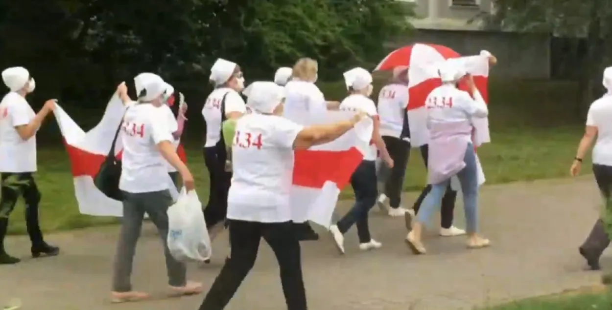 У Мінску пенсіянеры правялі марш у падтрымку палітвязняў
