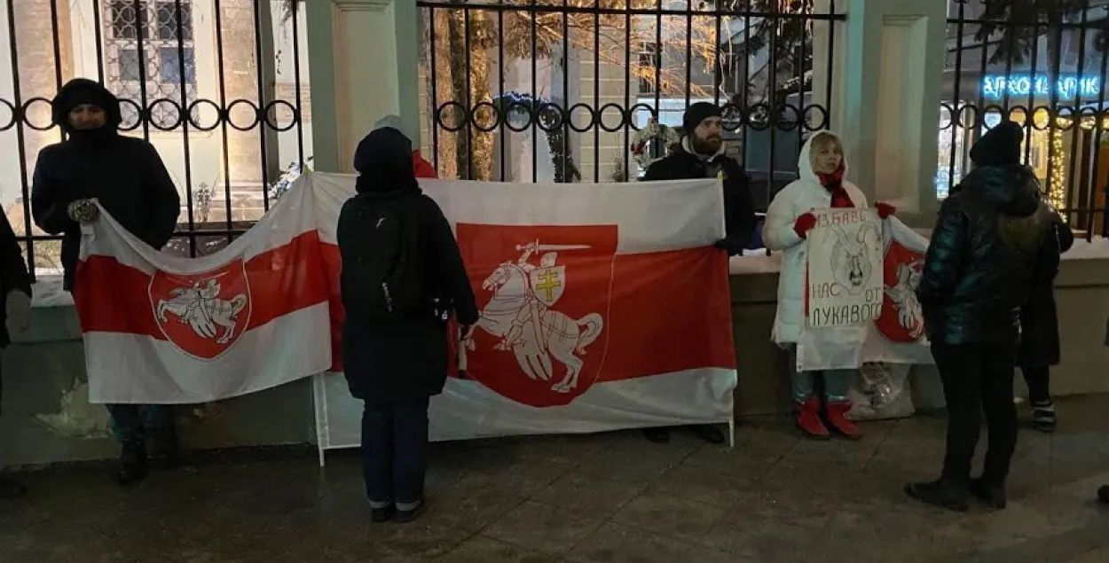 Акция в Москве в поддержку Беларуси / Еврорадио​