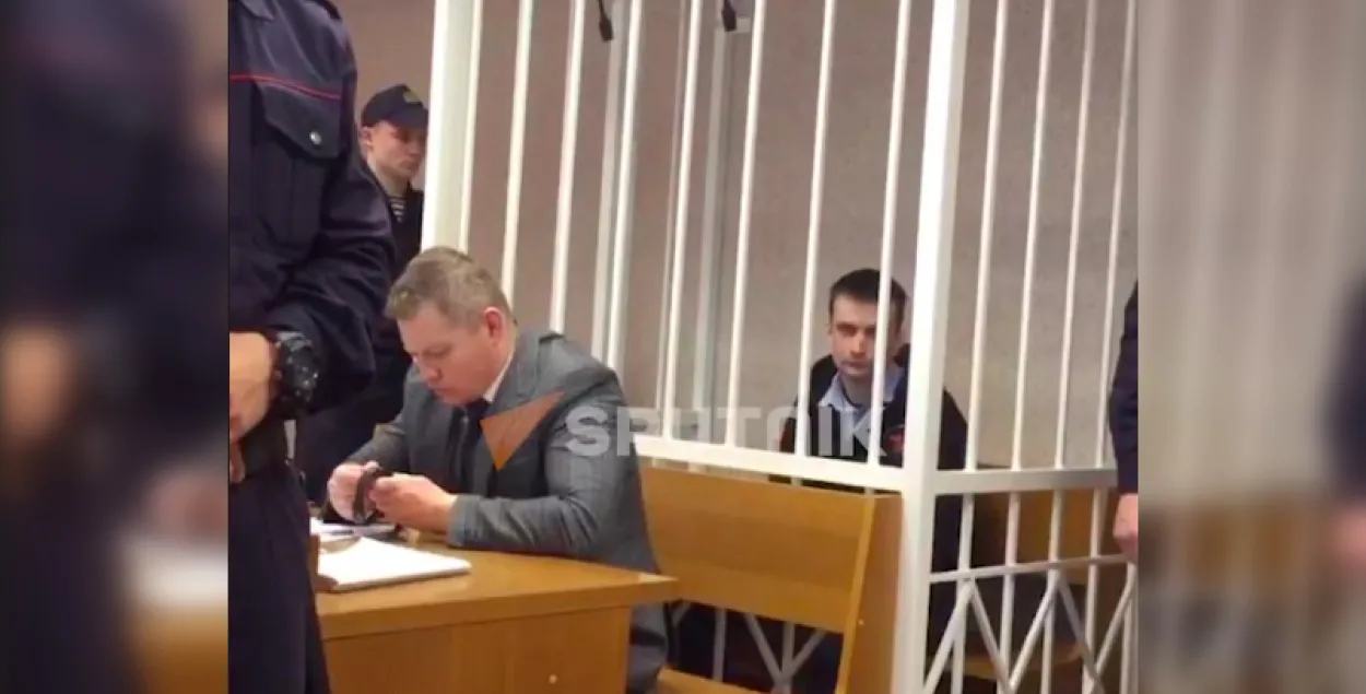 Геннадий Можейко на суде / кадр из видео
