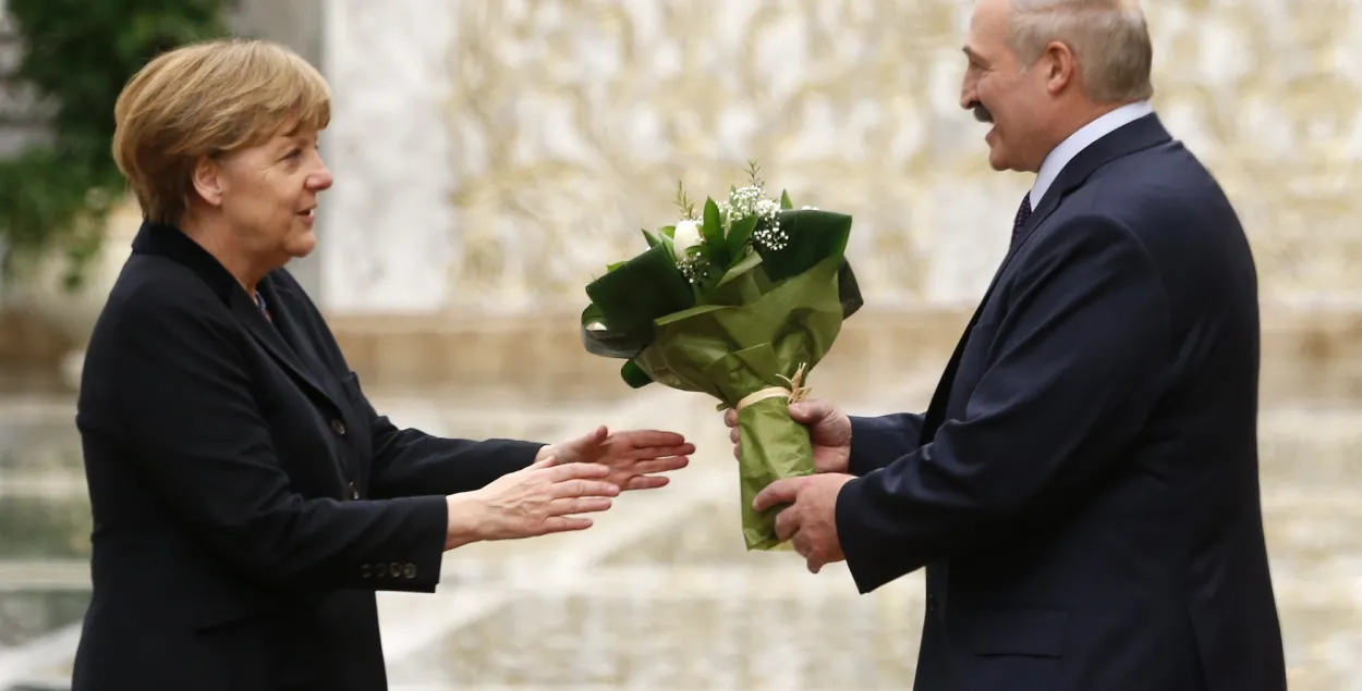 Ангела Меркель і Аляксандр Лукашэнка​