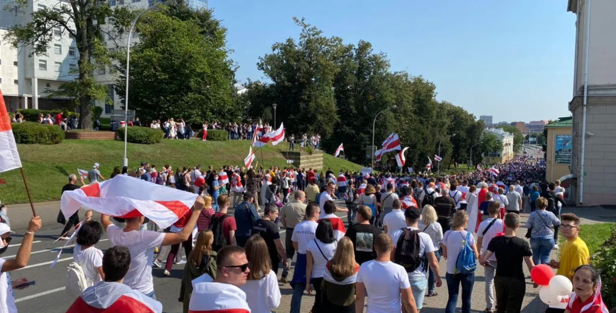 Шествие в Минске 30 августа / Еврорадио​