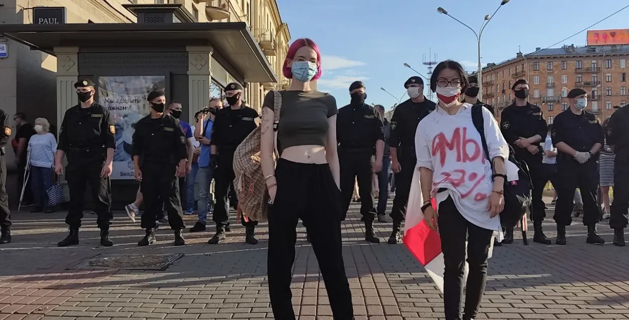Силовики и протестующие в Минске, лето 2020-го / Из архива Еврорадио