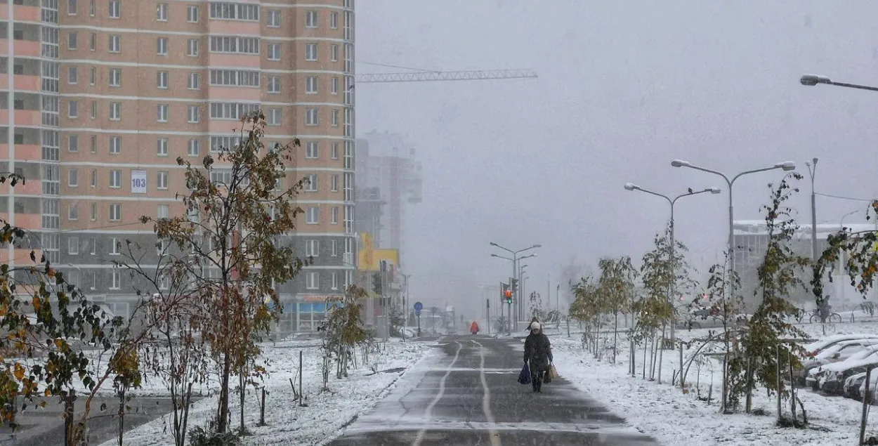 Першы снег у Віцебску /&nbsp;t.me/vitebsk