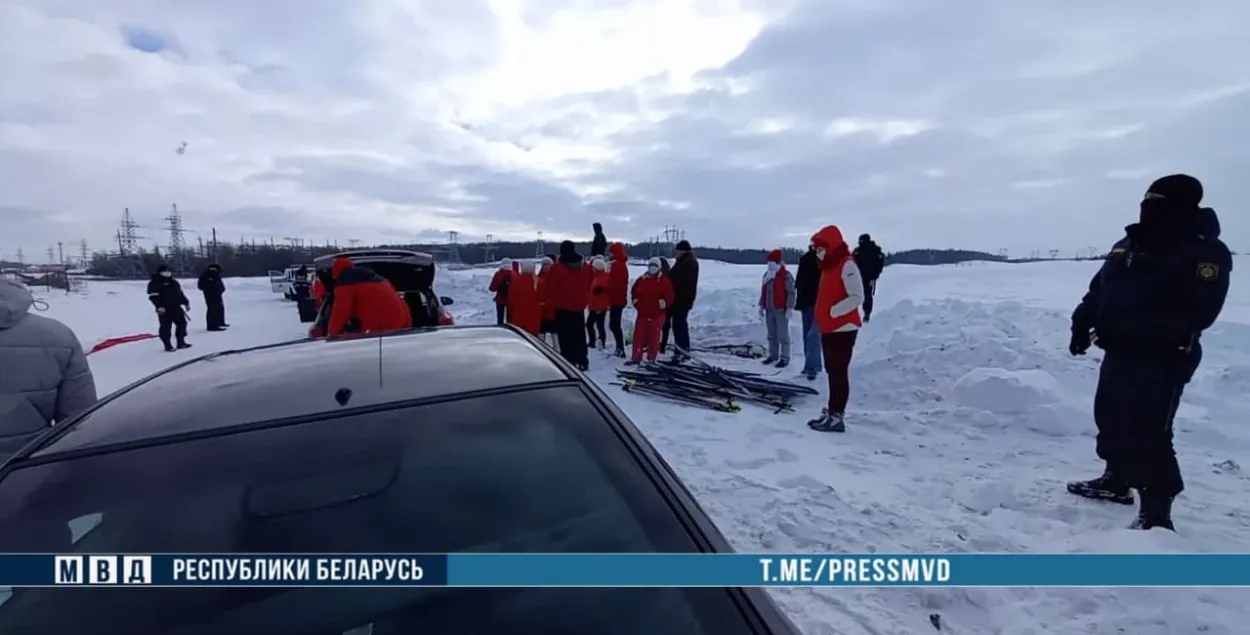 Задержание лыжников под Молодечно / фото пресс-службы МВД
