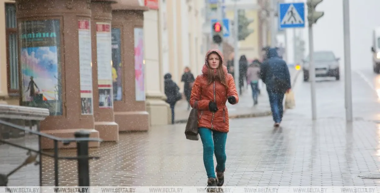 У Беларусі на 4 студзеня прагназуюць дождж і мокры снег