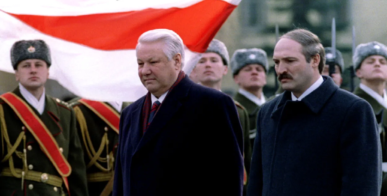 Барыс Ельцын і Аляксандр Лукашэнка ў 1995-м / Reuters