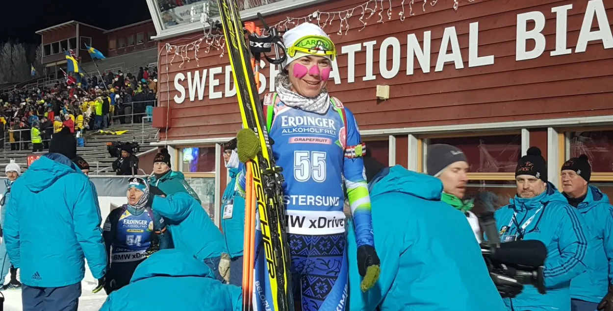 Nadezhda Skardino&nbsp;after 15K individual in Östersund, Sweden on November 29, 2017. Photo: IBU