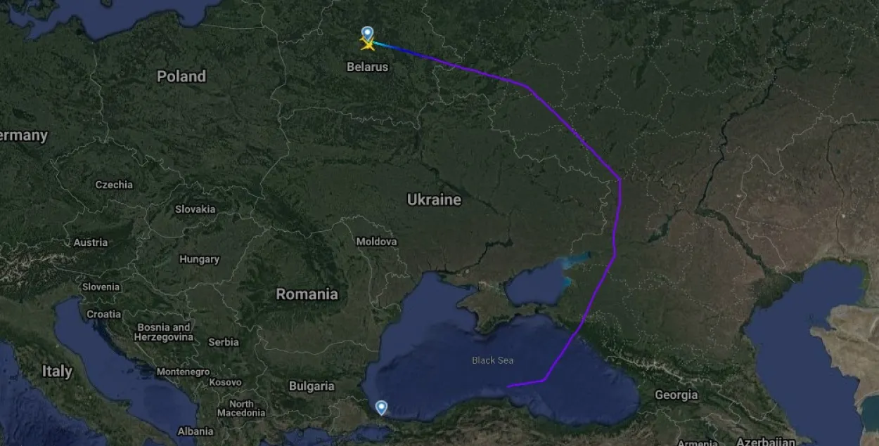 Беларускія самалёты пачалі лётаць у Турцыю ў абыход Украіны