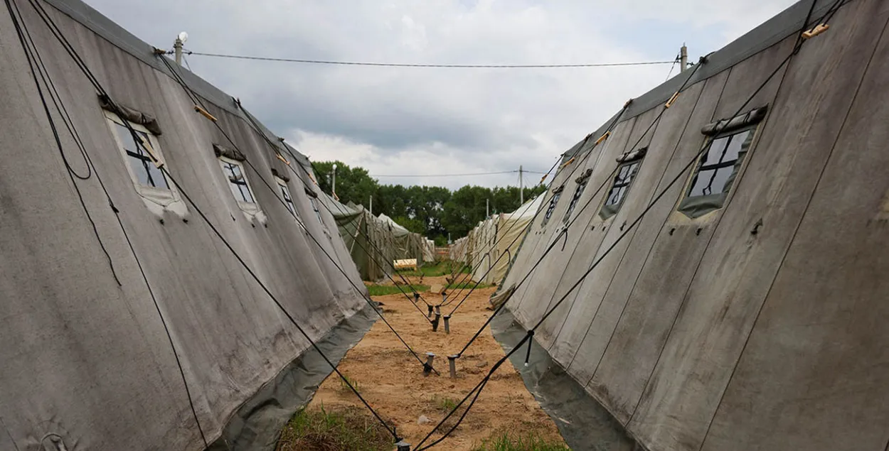 Лагер ПВК "Вагнер" пад Асіповічамі / Reuters

