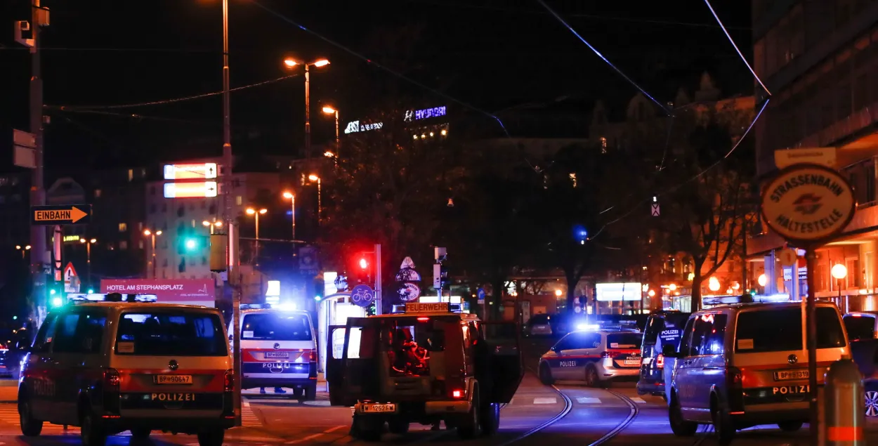 Паліцыя блакуе вуліцу ў Вене / Reuters
