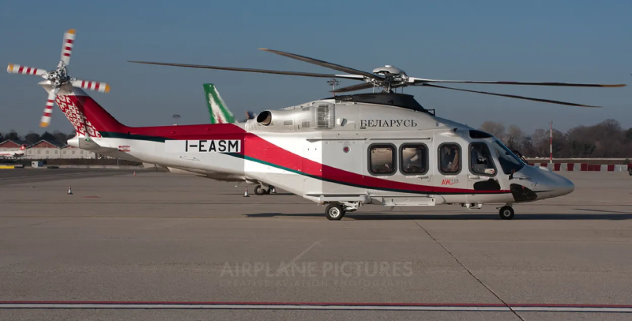 The helicopter with Belarus livery in the Milano Malpensa airport on 18 February 2019. Photo:&nbsp;airplane-pictures.net​