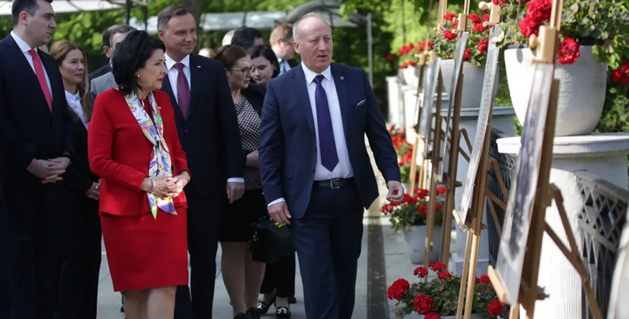 Georgia President Salome Zurabishvili on her first official visit to Poland in May 2019. Photo: www.facebook.com/zourabichvilisalome