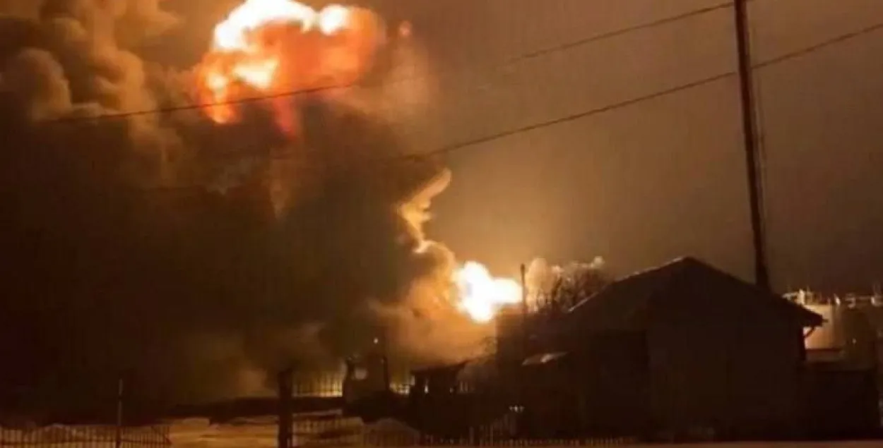 Пожар на нефтебазе в Курске&nbsp;
