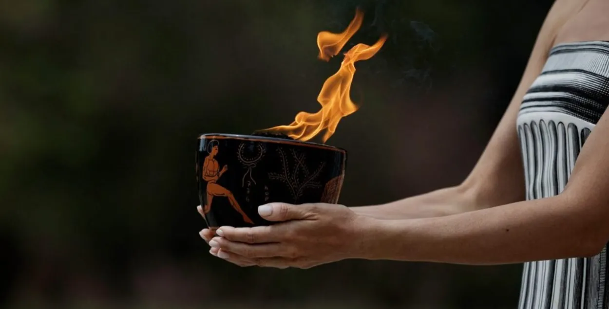 Огонь в древней Олимпии
