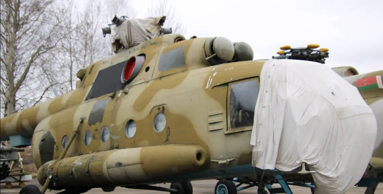 Военный вертолет, который продают в Минске
