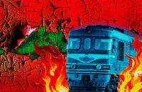 Rail War / collage by Ulad Rubanau, Euroradio