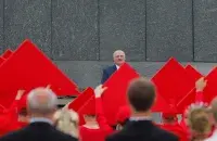 Аляксандр Лукашэнка падчас&nbsp;святкавання Дня незалежнасці ў Мінску 3 ліпеня 2020 года / Reuters