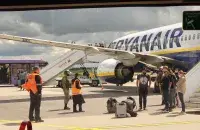 Самолёт Ryanair в минском аэропорту в мае 2021-го / delfi.lt​​