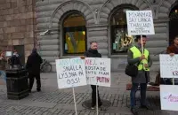 Belarusians protesting against &ldquo;Vitryssland&rdquo; in Stockholm / Sveriges Belarusier