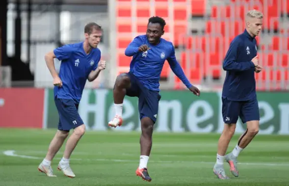 Former Arsenal star Alex Hleb in training with BATE team-mates ahead of clash with PSV Eindhoven. Photo: fcbate.by