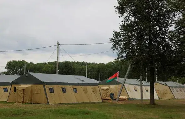 Лагерь для вагнеровцев под Осиповичами / Reuters
