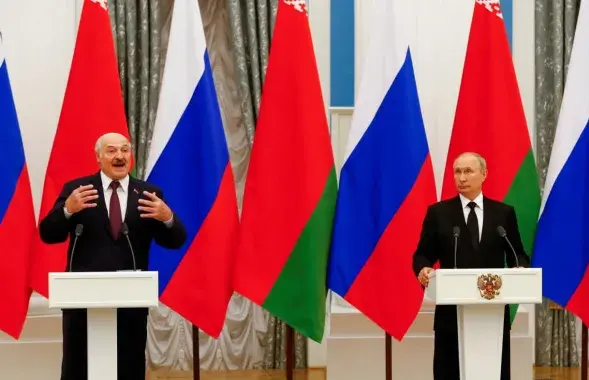 Lukashenka and Putin at the meeting on September 9, 2021&nbsp;/ Reuters