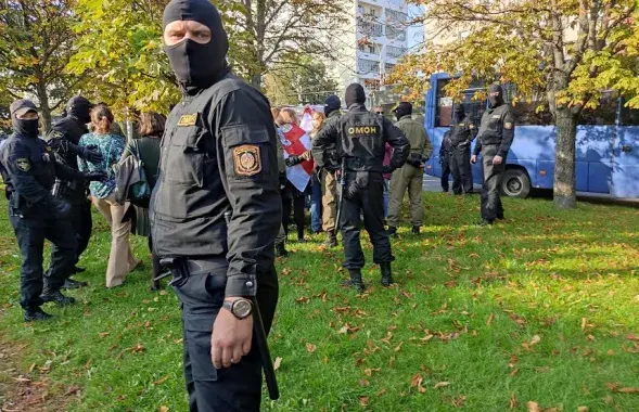 Задержание во время уличной акции в Минске осенью 2020-го / Из архива Еврорадио​