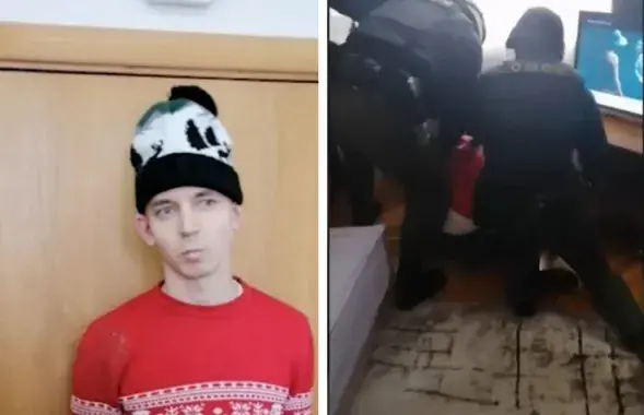 Detention of Aliaksandr Pyatushkou / video footage