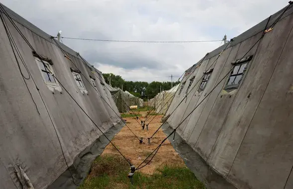 Лагерь ЧВК "Вагнер" под Осиповичами / Reuters
