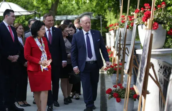 Georgia President Salome Zurabishvili on her first official visit to Poland in May 2019. Photo: www.facebook.com/zourabichvilisalome