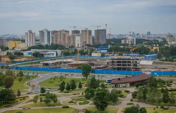 Стройплощадка "Газпром центра" в Минске